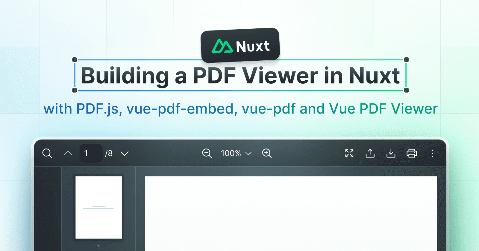 β¨ Building a PDF Viewer in Nuxt with PDF.js, vue-pdf-embed, vue-pdf and Vue PDF Viewer π